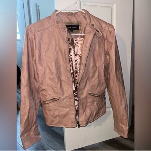 Blush Pink Leather Jacket